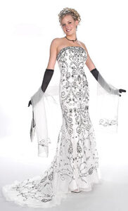 P527promdress with train debora rachelle 